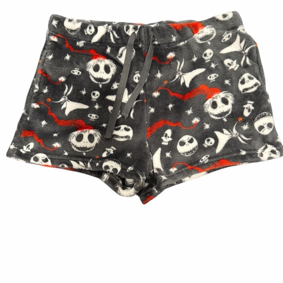 Women’s Fleece Lounge Shorts Bundle M & L Disney Jack + Christmas - Picture 2 of 8
